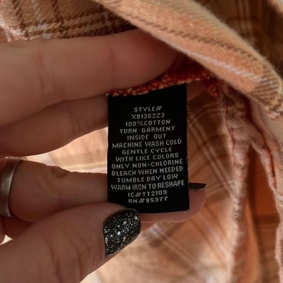 Sanctuary Red and Green Tartan Plaid Flannel‎ Button Down 100% Cotton Sz Small - Picture 6 of 9